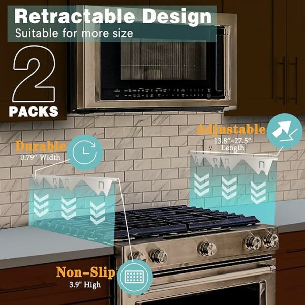 Retractable Stainless Steel Stove Gap Covers - Image 10