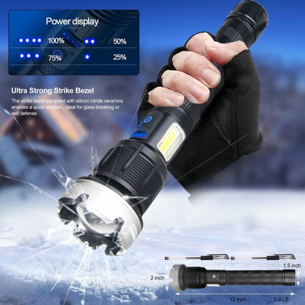 LED Rechargeable Tactical Laser Flashlight - Image 7